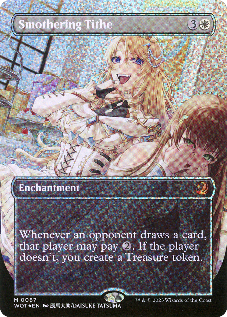 Smothering Tithe (Anime Borderless) (Confetti Foil) [Wilds of Eldraine: Enchanting Tales]