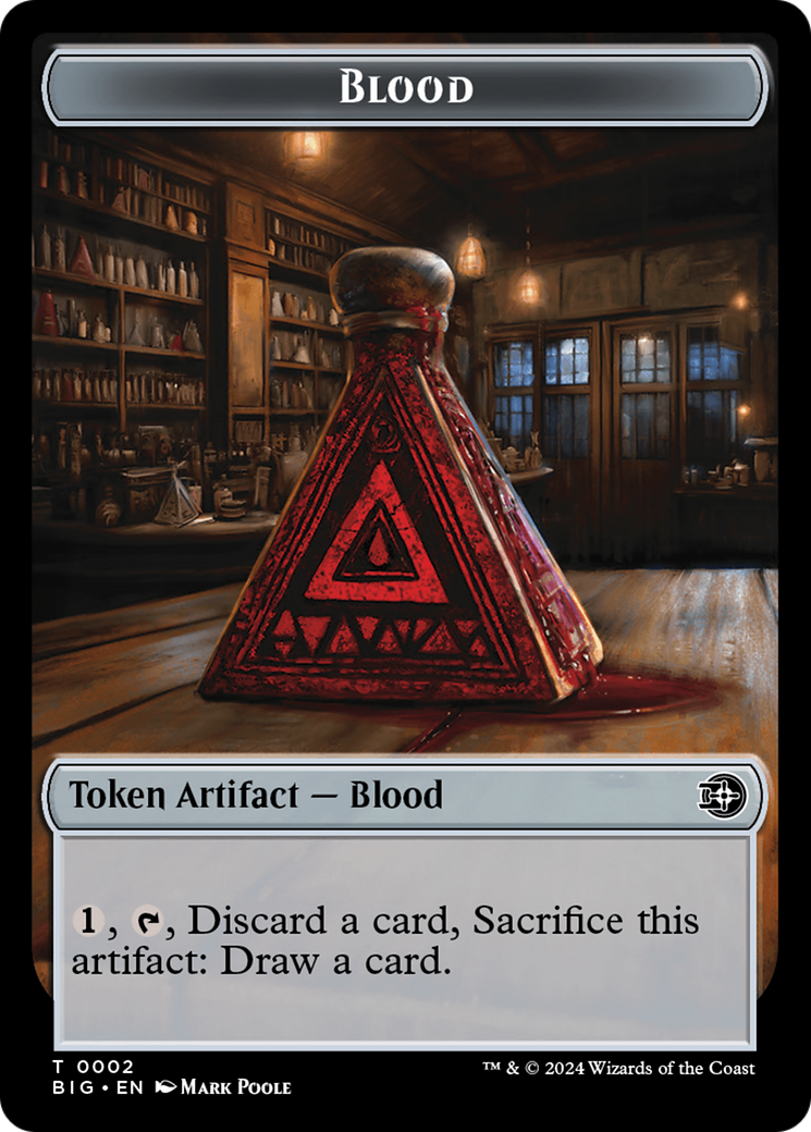 Blood // Plot Double-Sided Token [Outlaws of Thunder Junction: The Big Score Tokens] | Silver Goblin