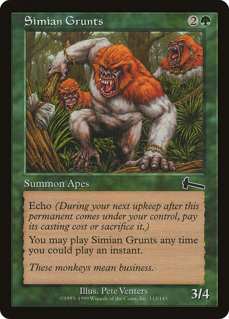 Simian Grunts [Urza's Legacy] | Silver Goblin