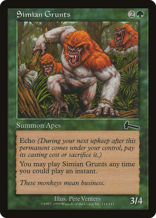Simian Grunts [Urza's Legacy] Foil