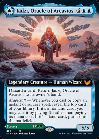 Jadzi, Oracle of Arcavios // Journey to the Oracle (Extended Art) [Strixhaven: School of Mages] Foil