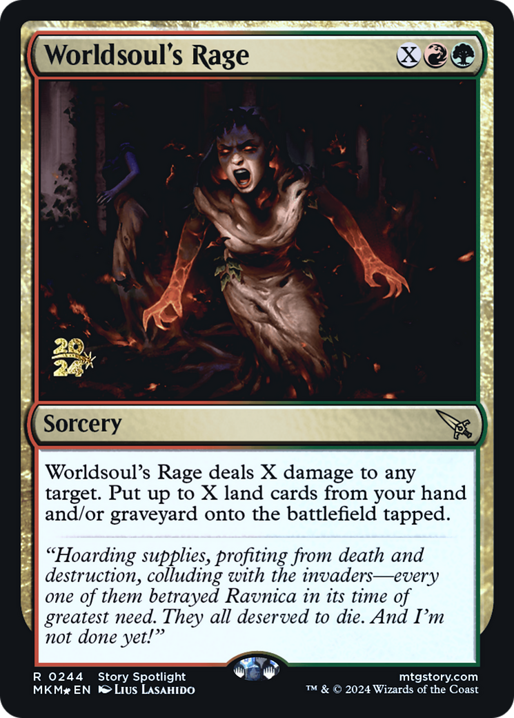 Worldsoul's Rage [Murders at Karlov Manor Prerelease Promos] | Silver Goblin