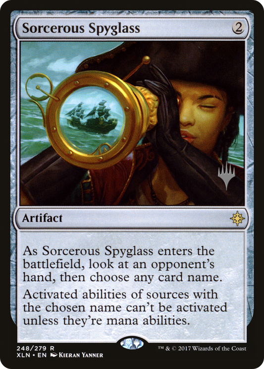 Sorcerous Spyglass (Promo Pack) [Ixalan Promos] Foil