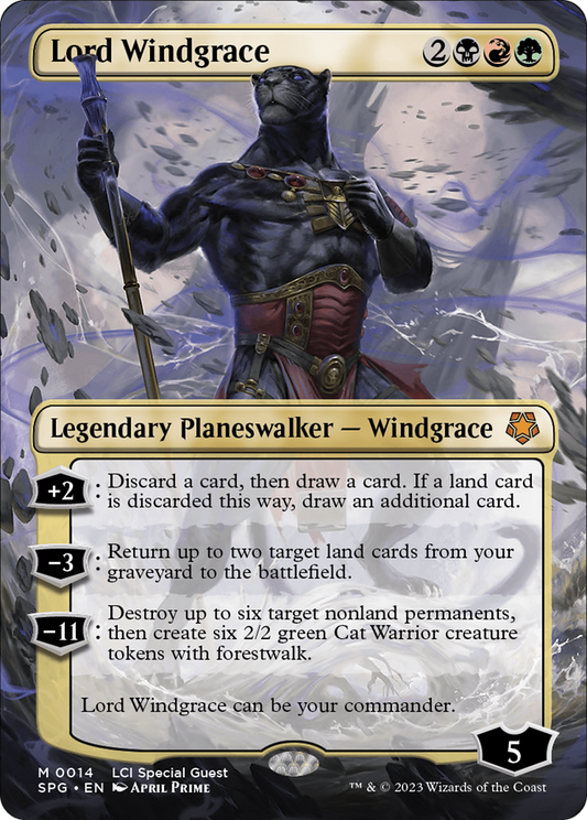 Lord Windgrace (Borderless) [The Lost Caverns of Ixalan Special Guests] Foil