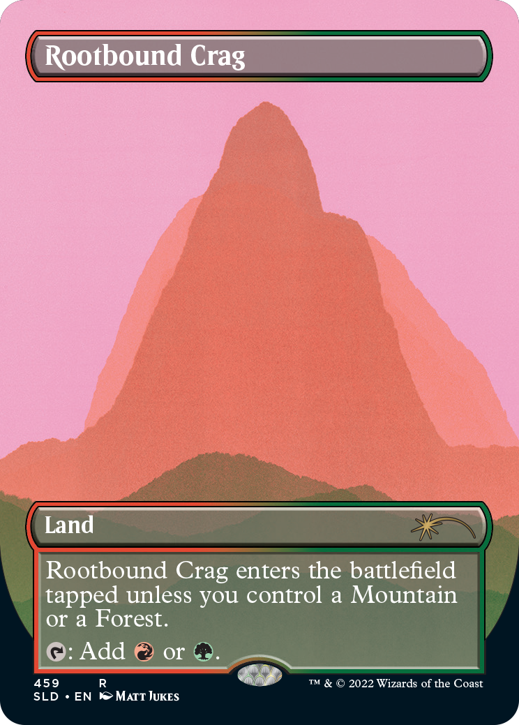 Rootbound Crag (Borderless) [Secret Lair Drop Series] | Silver Goblin