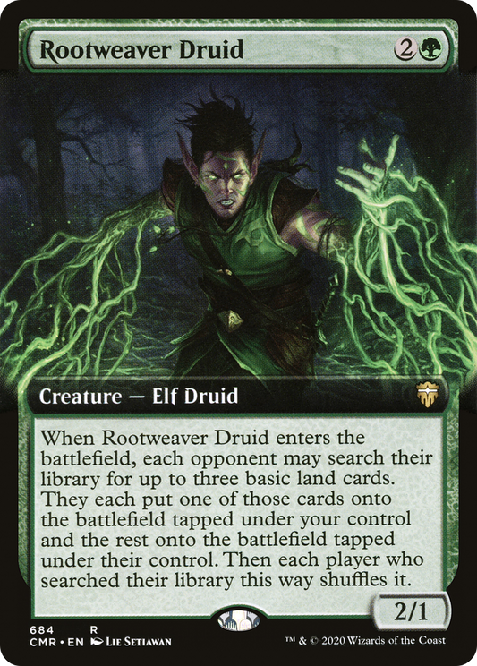 Rootweaver Druid (Extended Art) [Commander Legends] Foil
