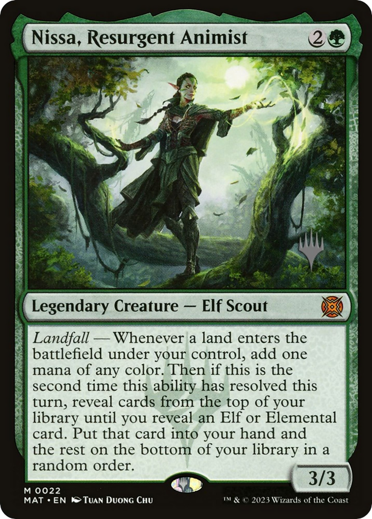 Nissa, Resurgent Animist (Promo Pack) [Murders at Karlov Manor Promos] Foil