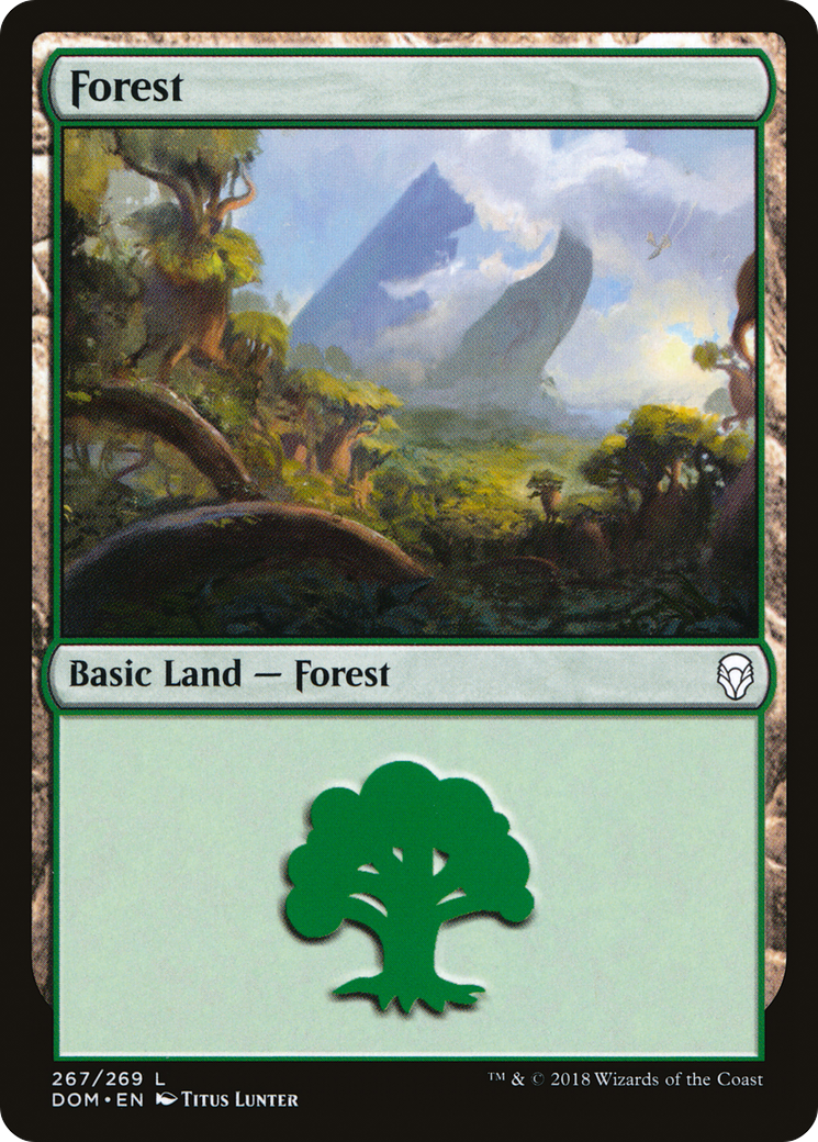 Forest (267) [Dominaria] Foil