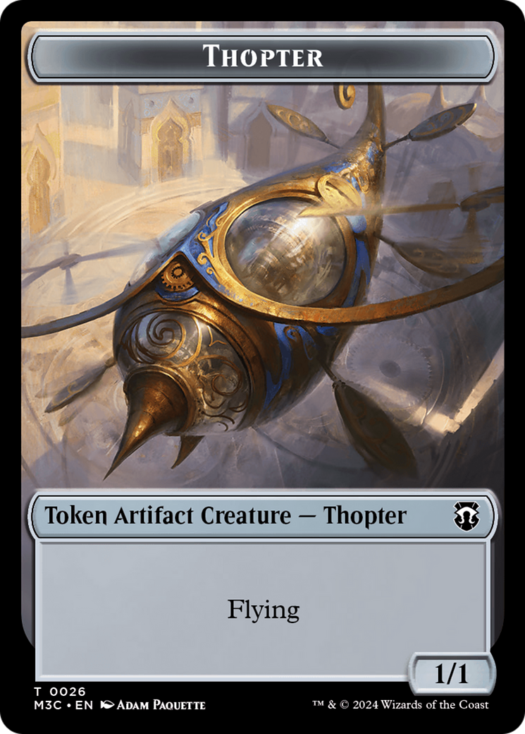 Aetherborn (Ripple Foil) // Thopter Double-Sided Token [Modern Horizons 3 Commander Tokens] | Silver Goblin