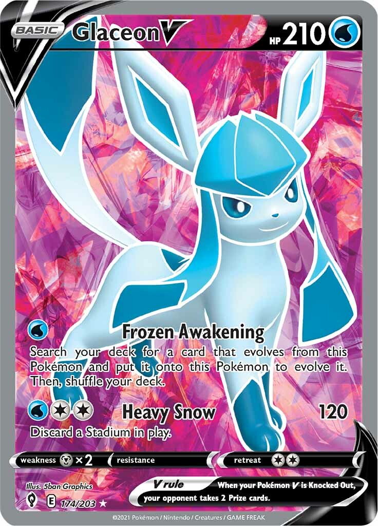 Glaceon V (174/203) [Sword & Shield: Evolving Skies] | Silver Goblin