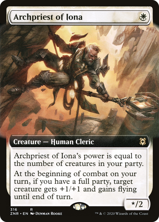 Archpriest of Iona (Extended Art) [Zendikar Rising] Foil