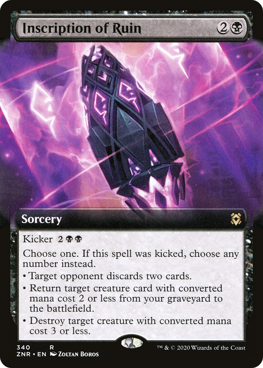 Inscription of Ruin (Extended Art) [Zendikar Rising] Foil