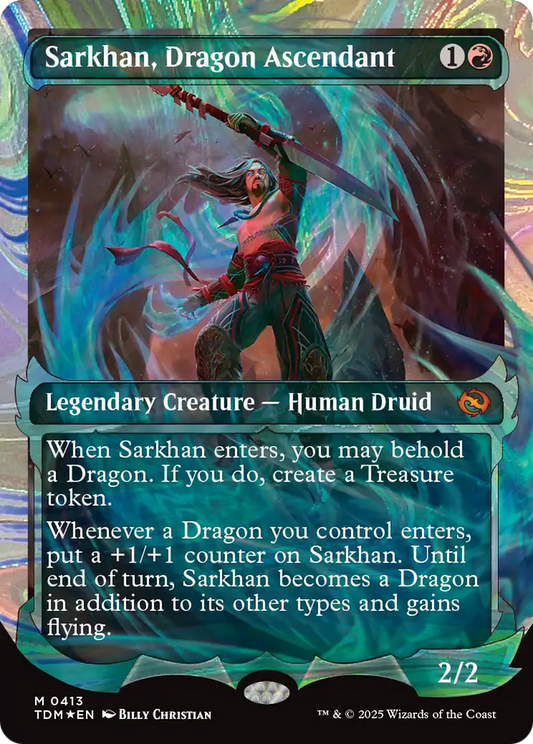 Sarkhan, Dragon Ascendant (413): (Showcase)(Borderless) Foil