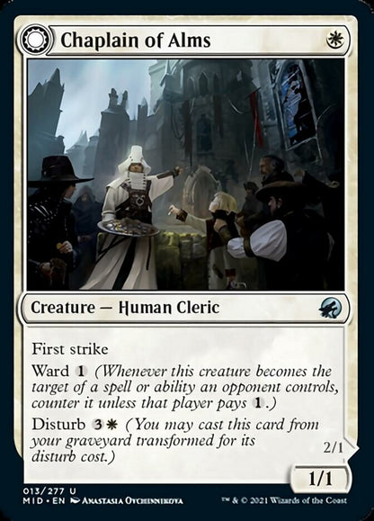 Chaplain of Alms // Chapel Shieldgeist [Innistrad: Midnight Hunt] Foil