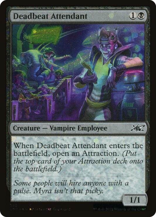 Deadbeat Attendant (Galaxy Foil) [Unfinity]