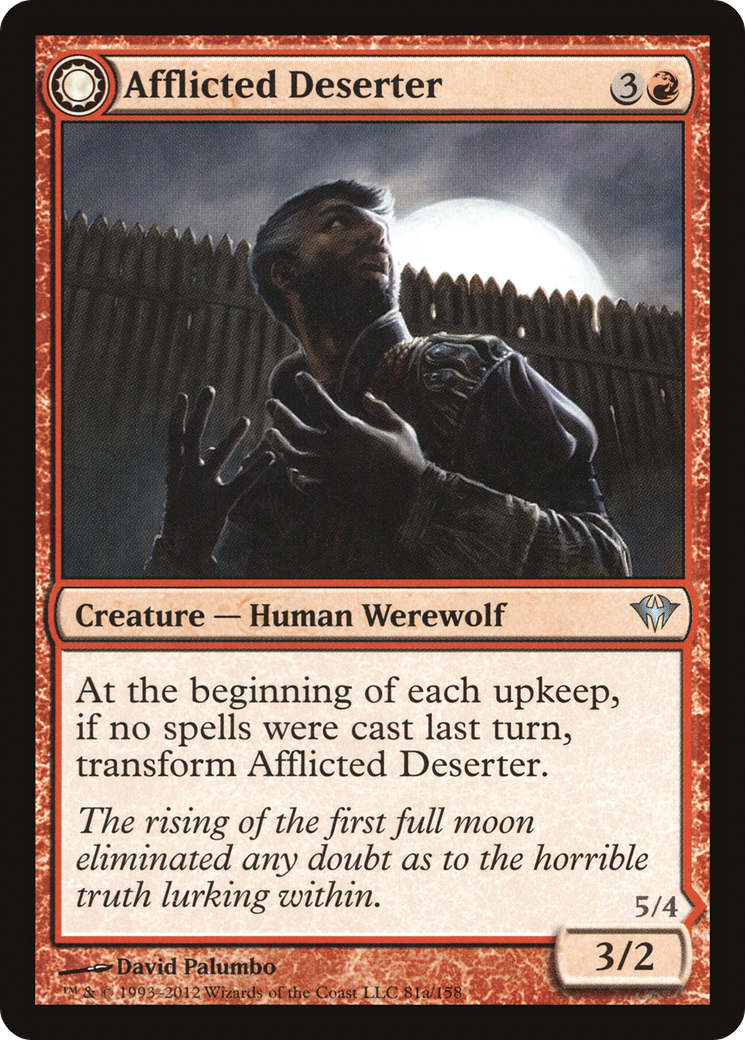 Afflicted Deserter // Werewolf Ransacker [Dark Ascension] | Silver Goblin