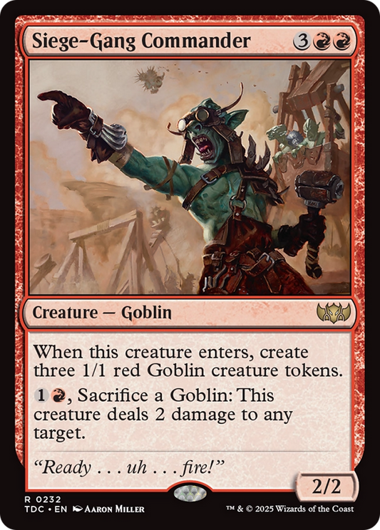 Siege-Gang Commander (232) - Commander: Tarkir: Dragonstorm