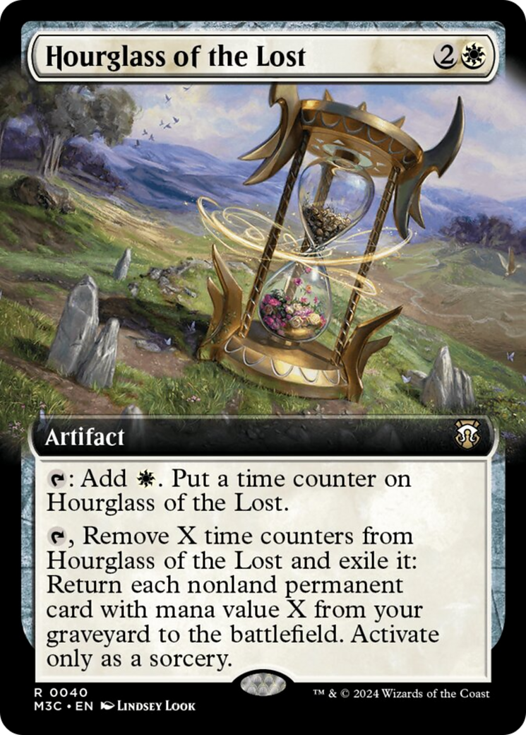 Hourglass of the Lost (Extended Art) (Ripple Foil) [Modern Horizons 3 Commander] | Silver Goblin