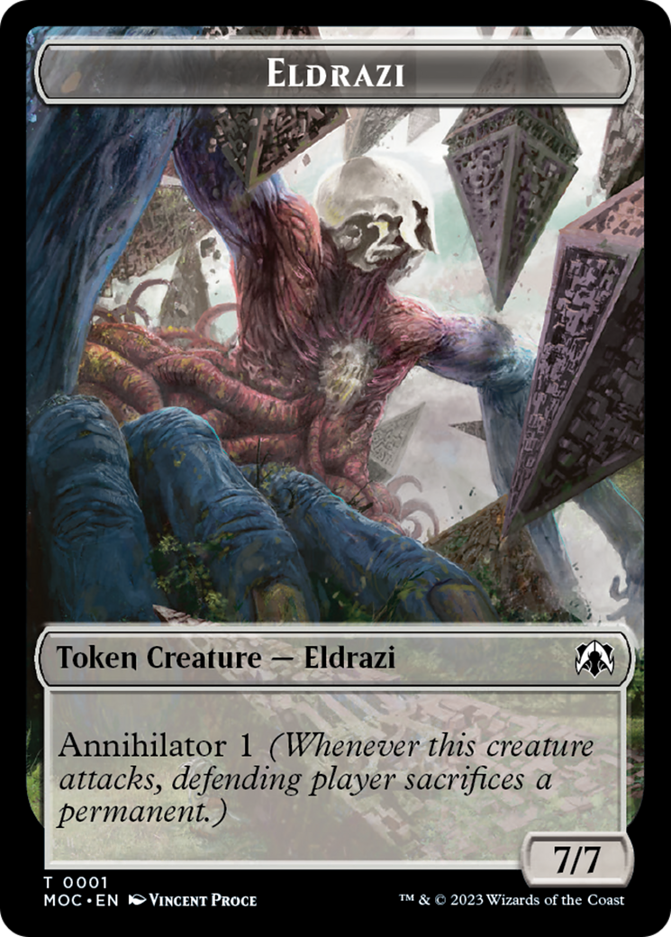 Goblin // Eldrazi Double-Sided Token [March of the Machine Commander Tokens] | Silver Goblin