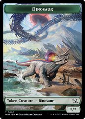 Soldier // Dinosaur Double-Sided Token [March of the Machine Tokens] | Silver Goblin