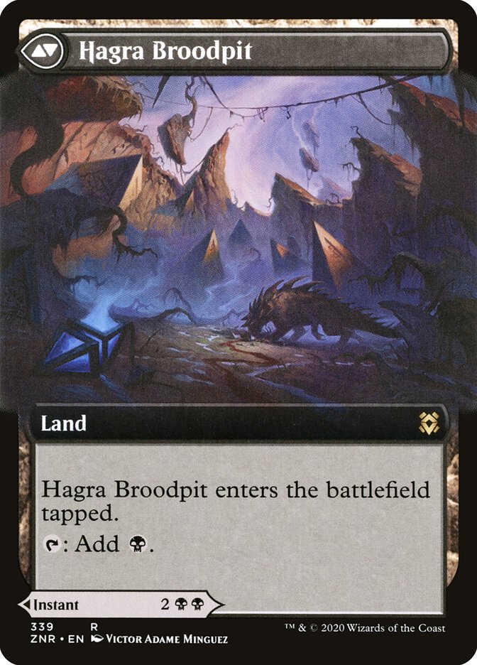 Hagra Mauling // Hagra Broodpit (Extended Art) [Zendikar Rising] | Silver Goblin