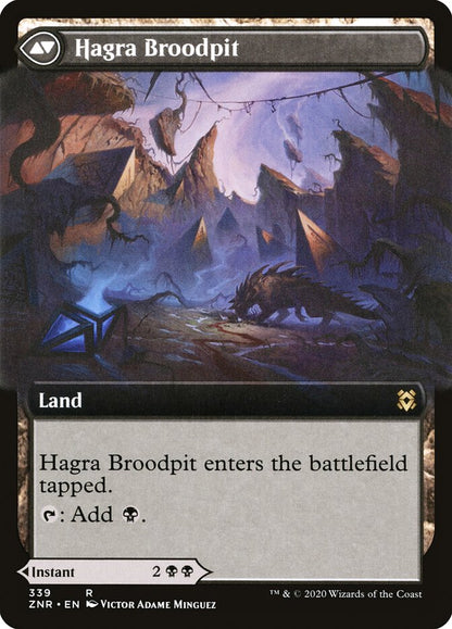 Hagra Mauling // Hagra Broodpit (Extended Art) [Zendikar Rising] Foil