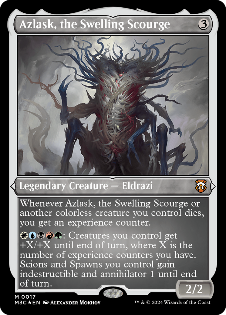 Azlask, the Swelling Scourge (Foil Etched) [Modern Horizons 3 Commander] | Silver Goblin