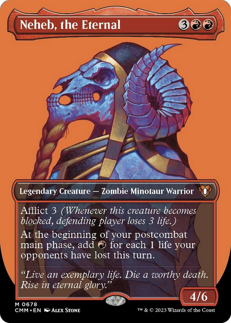 Neheb, the Eternal (Borderless Profile) [Commander Masters] | Silver Goblin