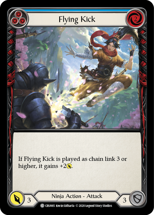 Flying Kick (Blue) 1st Edition  (CRU065) - Crucible of War