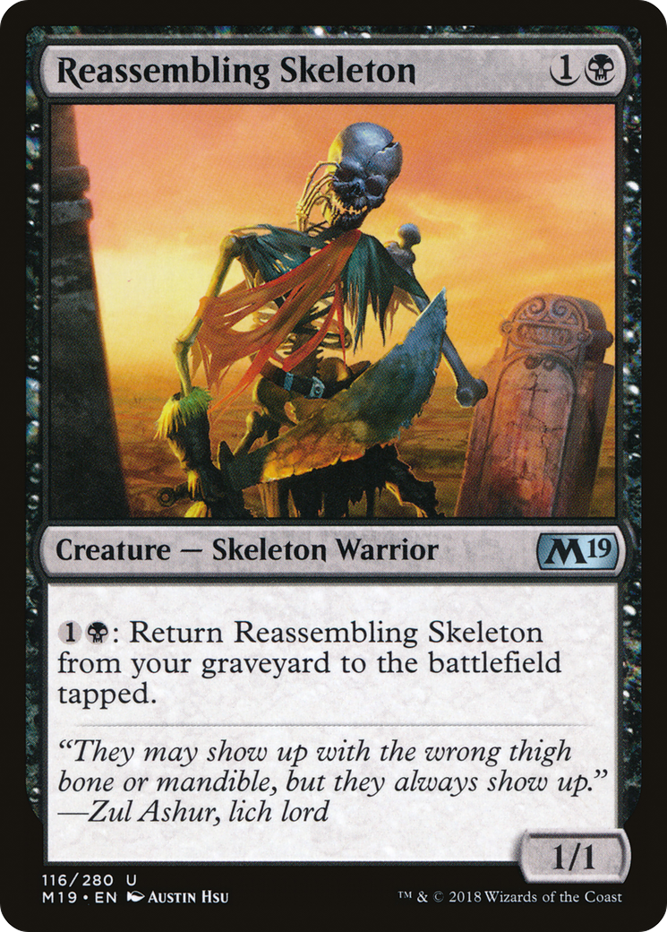 Reassembling Skeleton [Core Set 2019] | Silver Goblin