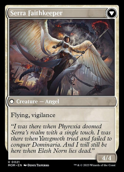Invasion of Dominaria // Serra Faithkeeper [March of the Machine] Foil