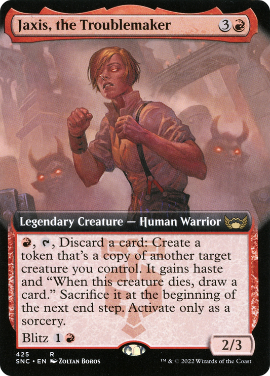 Jaxis, the Troublemaker (Extended Art) [Streets of New Capenna] Foil