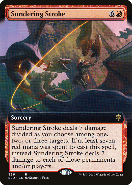 Sundering Stroke (Extended Art) [Throne of Eldraine] Foil