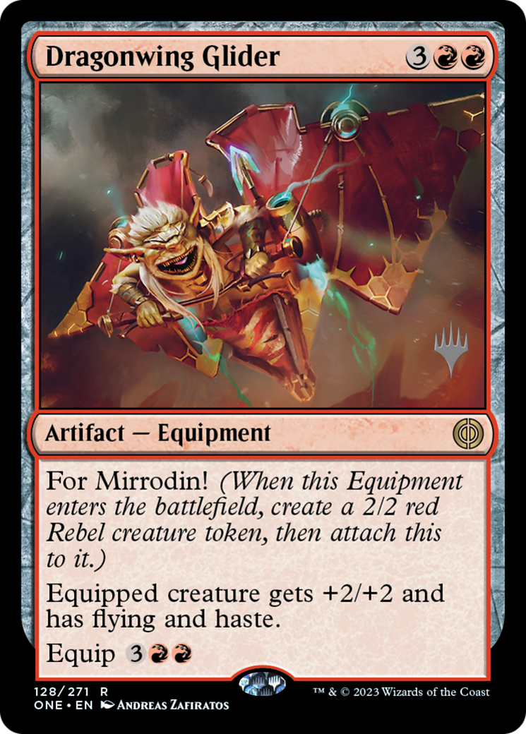 Dragonwing Glider (Promo Pack) [Phyrexia: All Will Be One Promos] Foil