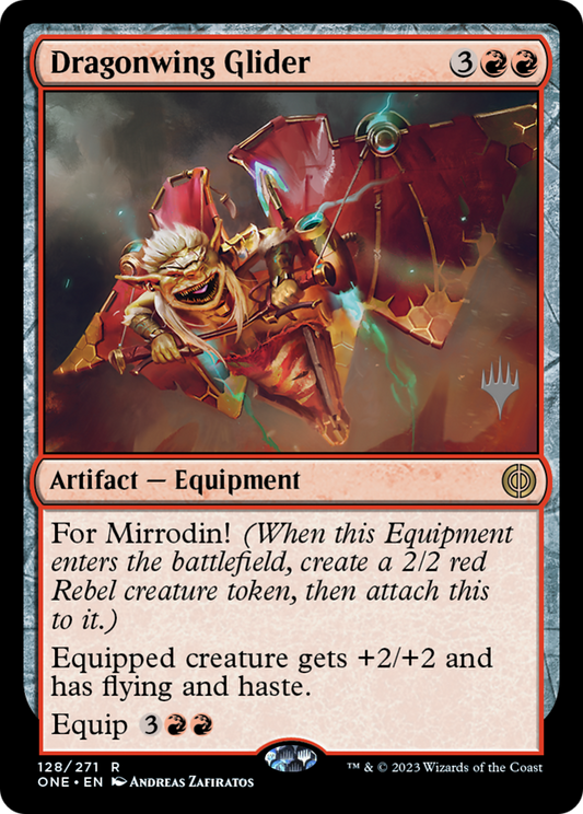 Dragonwing Glider (Promo Pack) [Phyrexia: All Will Be One Promos] Foil