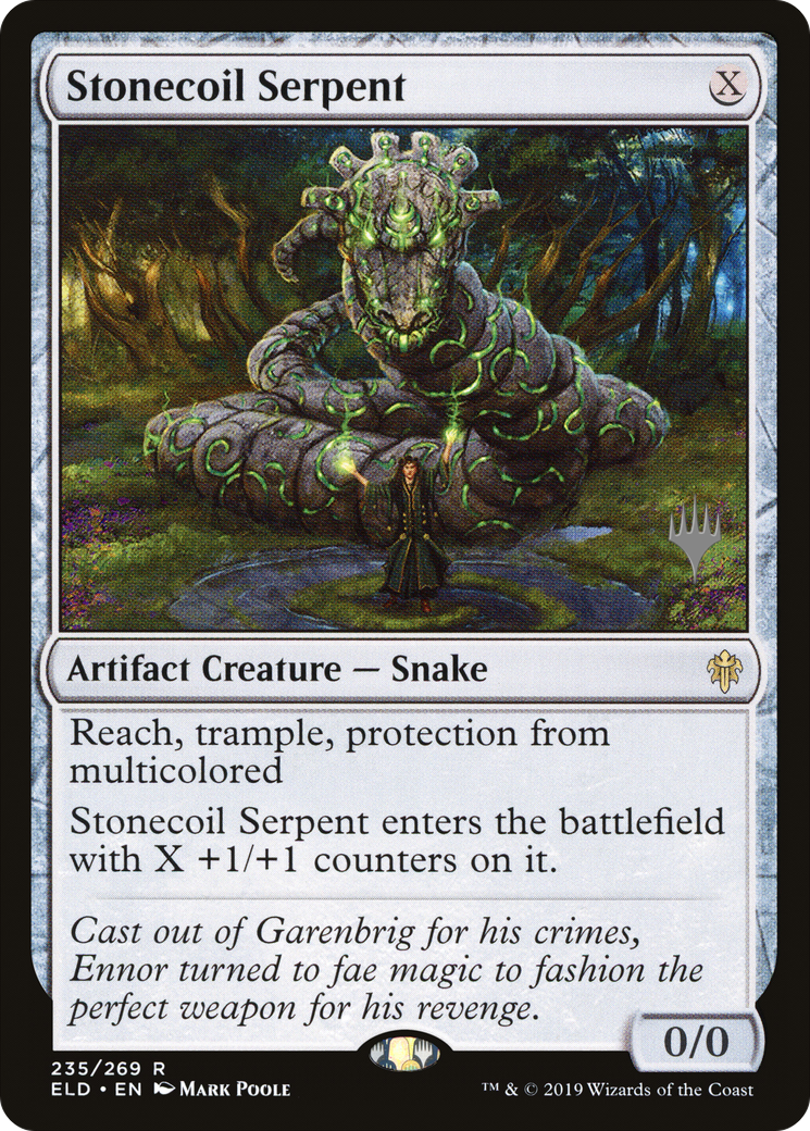 Stonecoil Serpent (235p) Foil - Throne of Eldraine Promos