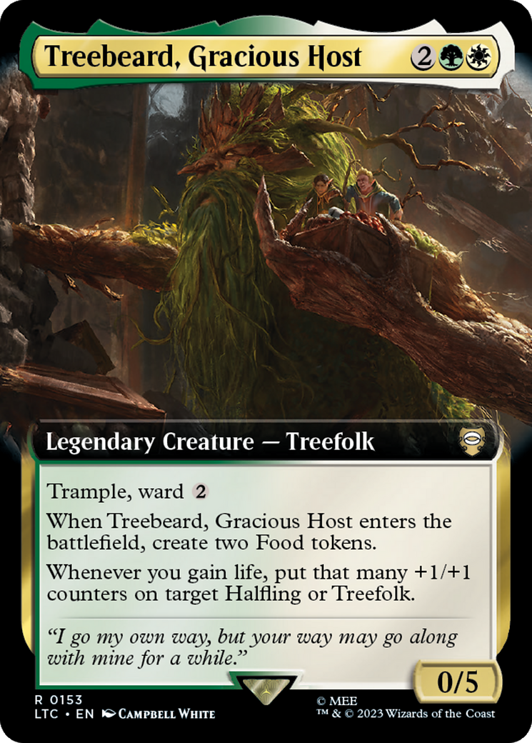 Treebeard, Gracious Host (Extended Art) [The Lord of the Rings: Tales of Middle-Earth Commander] | Silver Goblin
