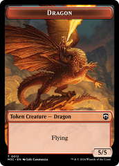 Dragon // Treasure Double-Sided Token [Modern Horizons 3 Commander Tokens] | Silver Goblin