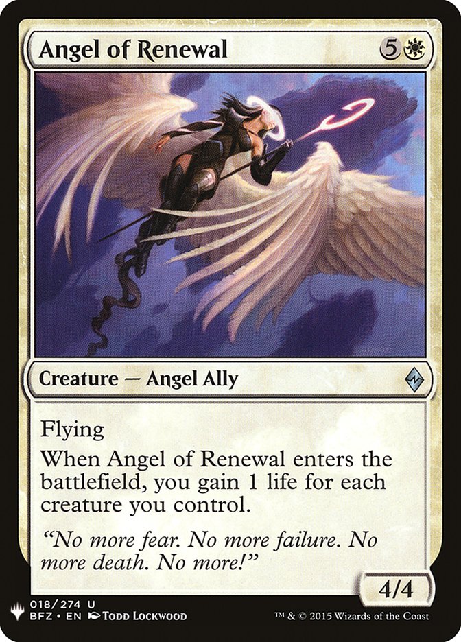 Angel of Renewal [Mystery Booster] | Silver Goblin