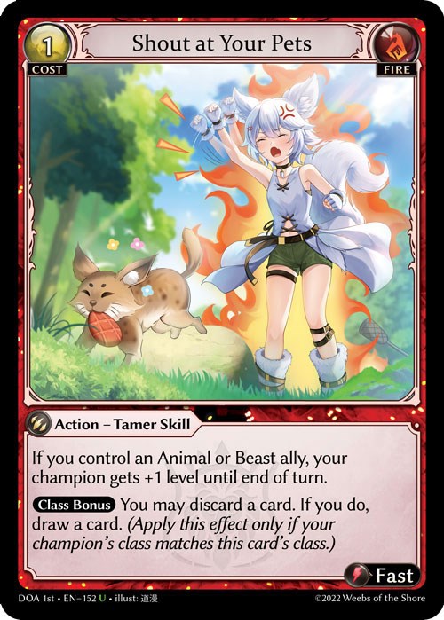 Shout at Your Pets (152) [Dawn of Ashes: 1st Edition] Foil