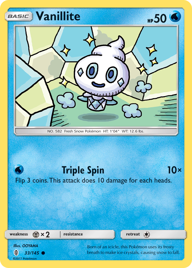 Vanillite (33/145) [Sun & Moon: Guardians Rising] | Silver Goblin