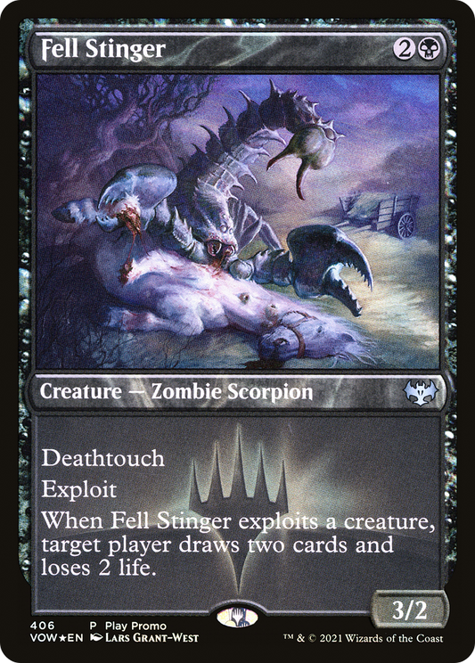 Fell Stinger (Play Promo) [Innistrad: Crimson Vow] Foil
