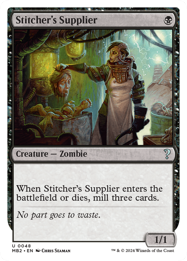 Stitcher's Supplier (White Border) [Mystery Booster 2] | Silver Goblin