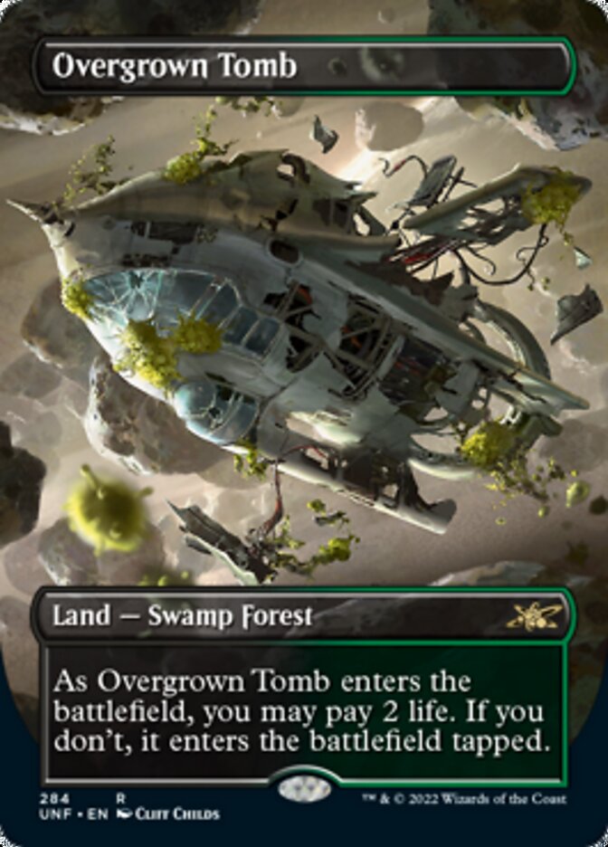 Overgrown Tomb (Borderless) [Unfinity] | Silver Goblin