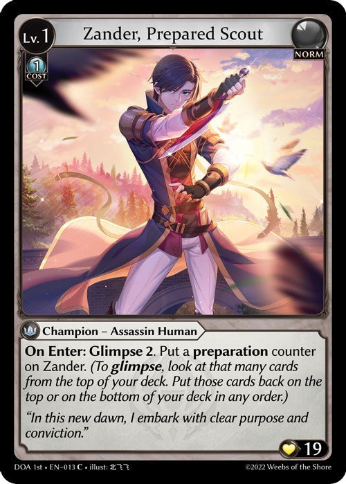 Zander, Prepared Scout (013) [Dawn of Ashes: 1st Edition] Foil