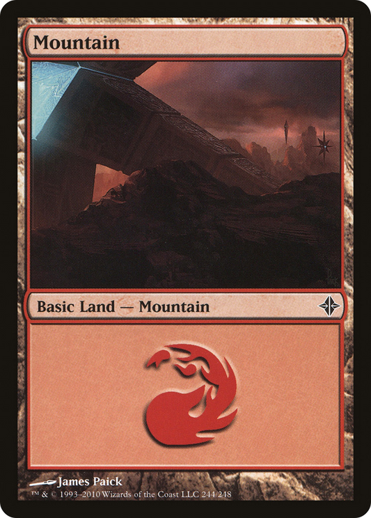 Mountain (244) [Rise of the Eldrazi] Foil