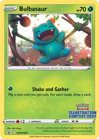 Bulbasaur (SWSH303) (Illustration Contest 2022) [Sword & Shield: Black Star Promos] | Silver Goblin