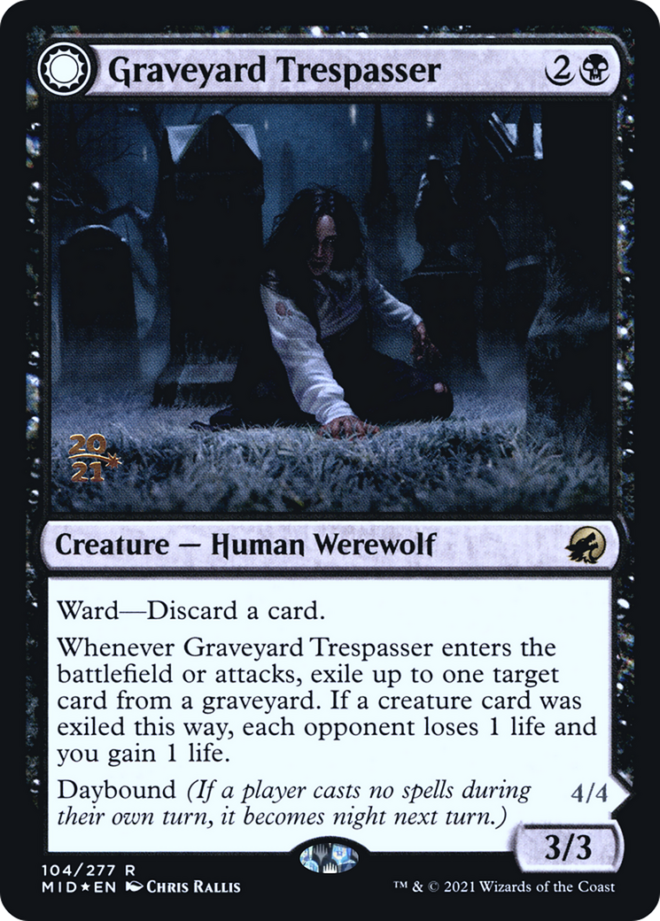 Graveyard Trespasser // Graveyard Glutton [Innistrad: Midnight Hunt Prerelease Promos]