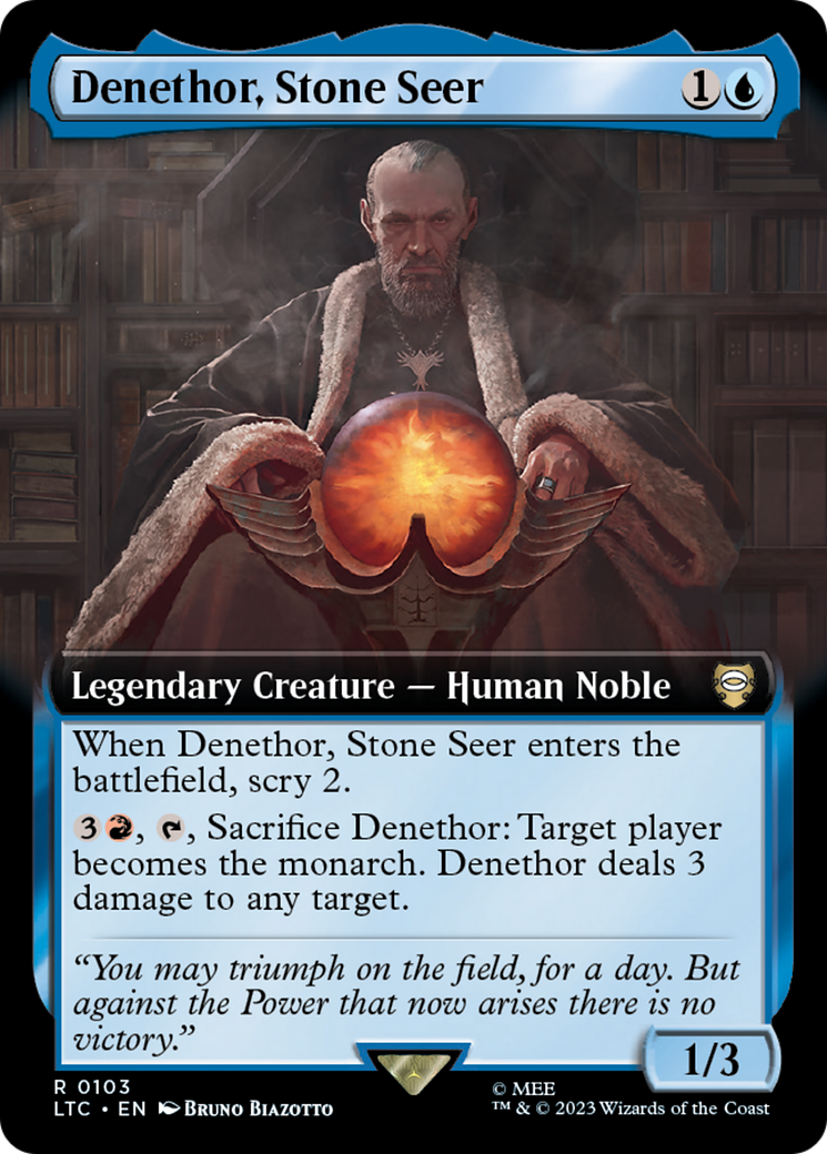 Denethor, Stone Seer (Extended Art) [The Lord of the Rings: Tales of Middle-Earth Commander] | Silver Goblin