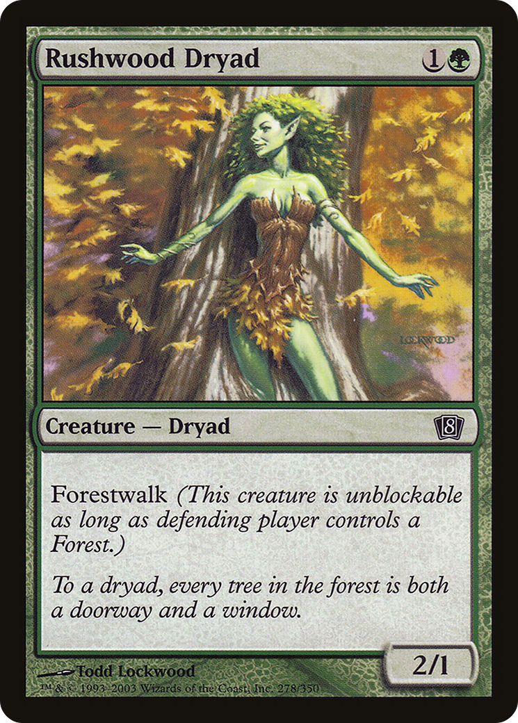 Rushwood Dryad (278) Foil - Eighth Edition